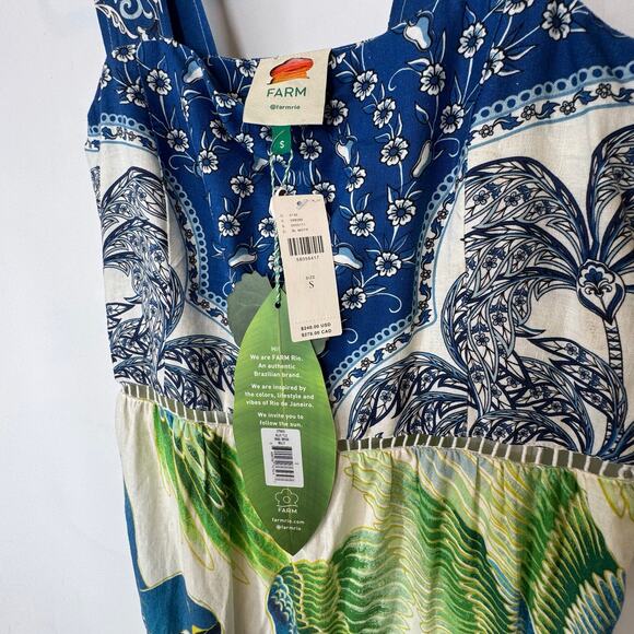 Farm Rio NWT Valeria Tiered Tropical Floral Maxi Dress S - Picture 4 of 9